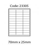 ABBA 23305 Laser Label [70mm x 25mm]